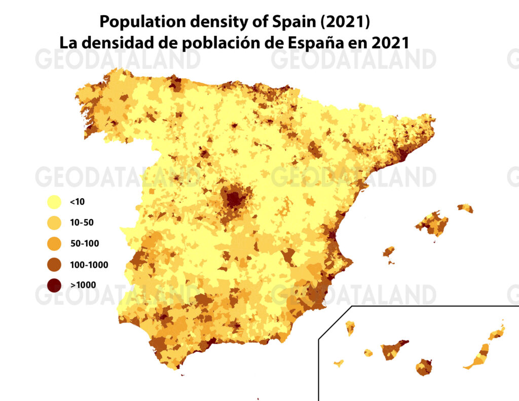3d Population Density Map Of Spain Cities 3d Population Density Map Of Spain Cities