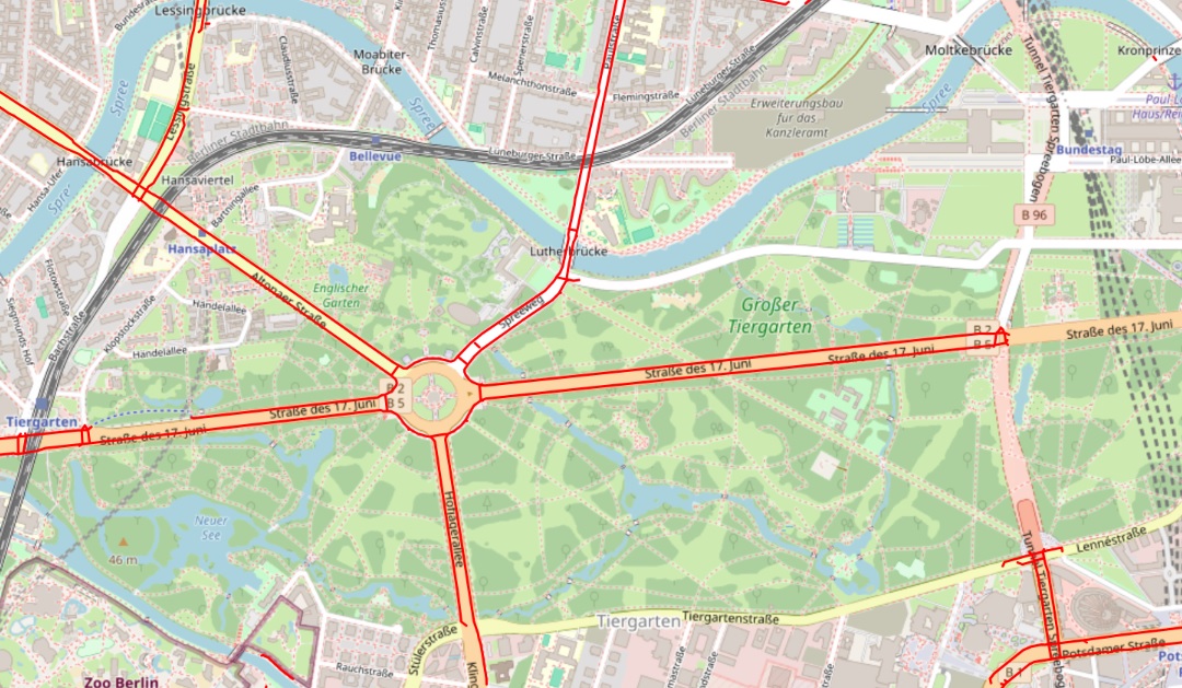 Berlin cycling routes map